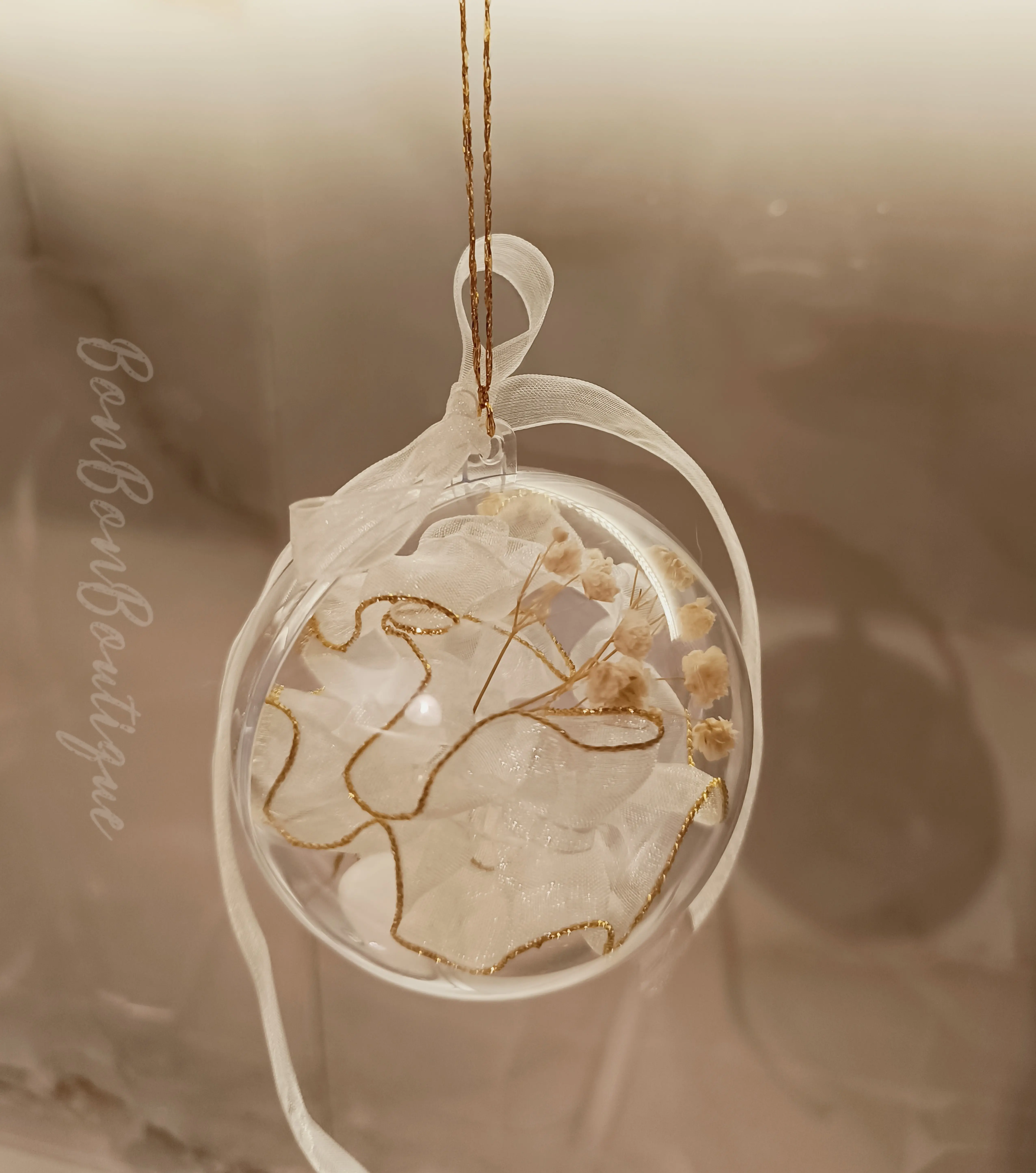 Fairy Bubbles (elegant) - μπομπονιέρες, Λευκό, Χρυσό, Άσπρο (1)