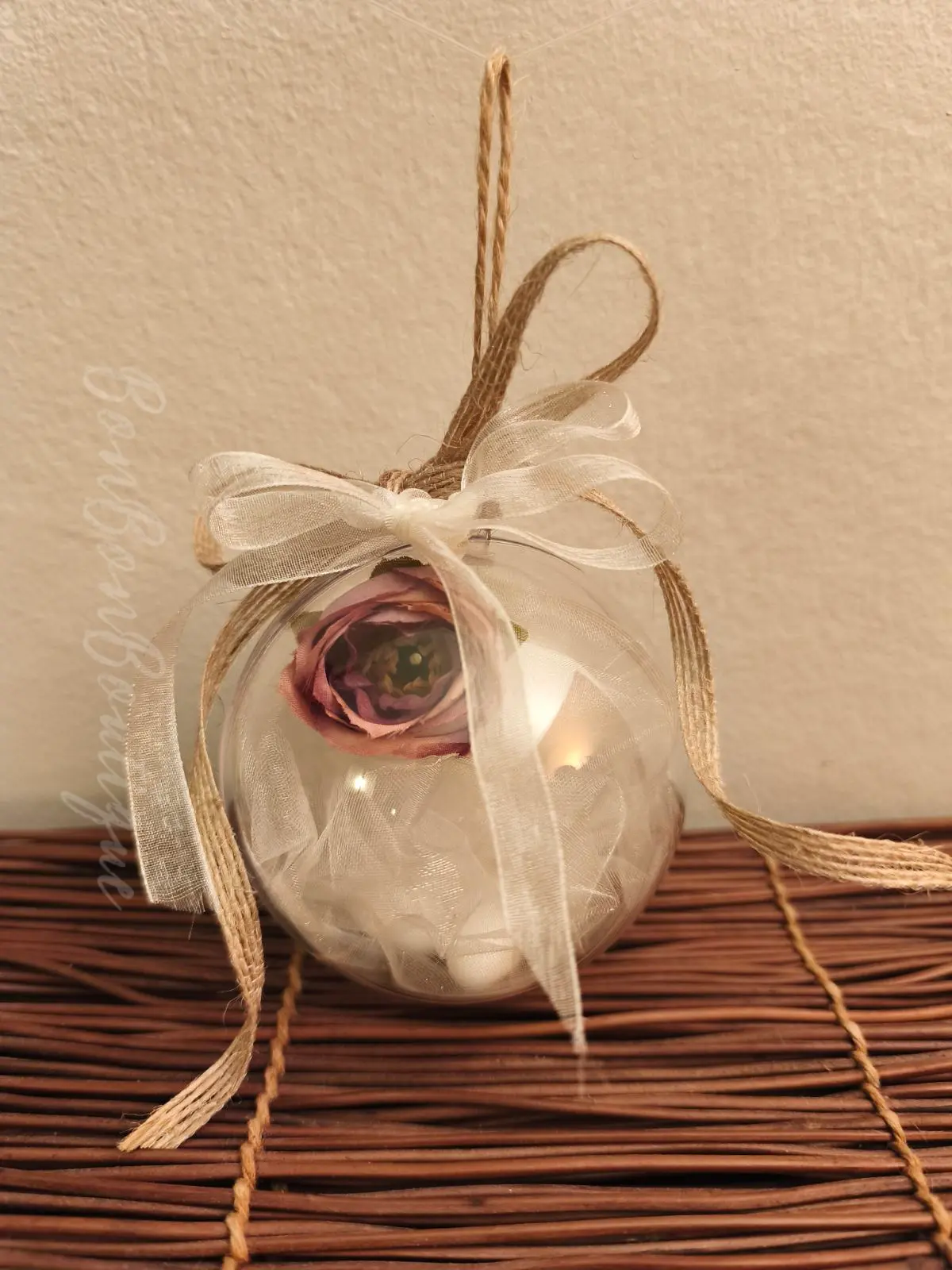 Fairy Bubbles (rose) - μπομπονιέρες, Ιβουάρ, Σάπιο μήλο (1)