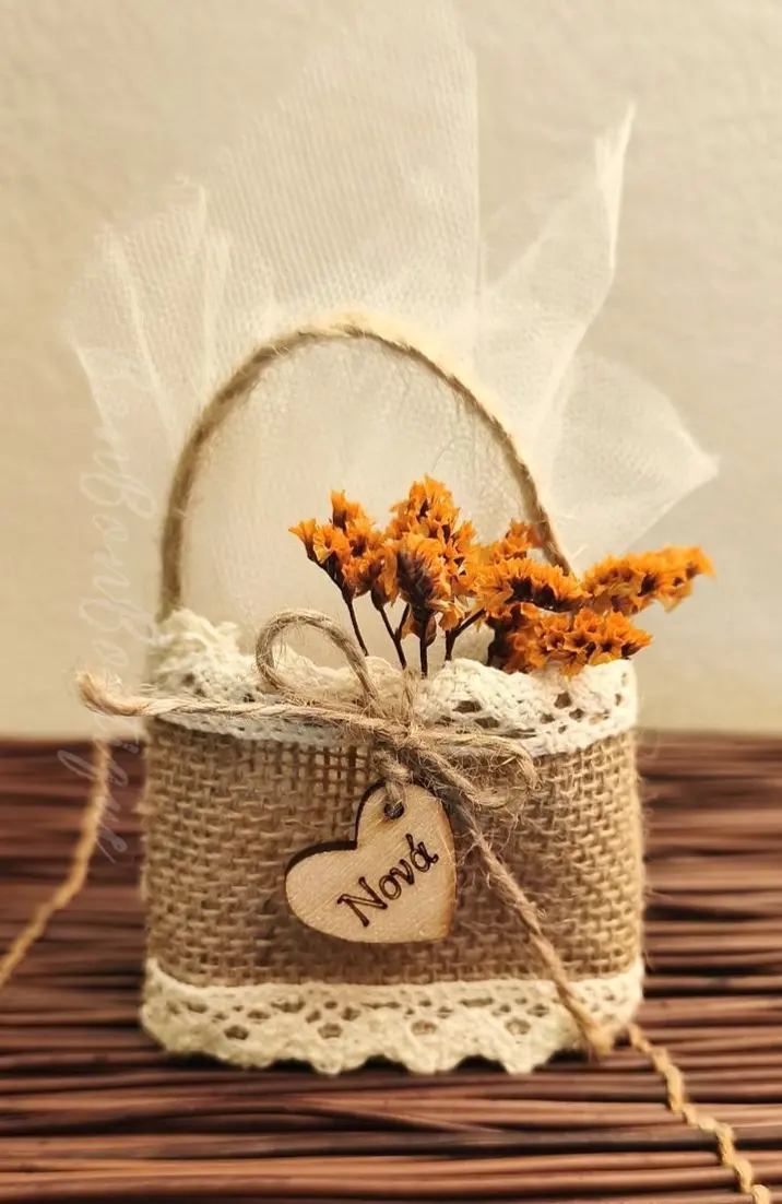 Summer Bag (my name) - μπομπονιέρες, Μπεζ, Ιβουάρ, Πορτοκαλί (1)