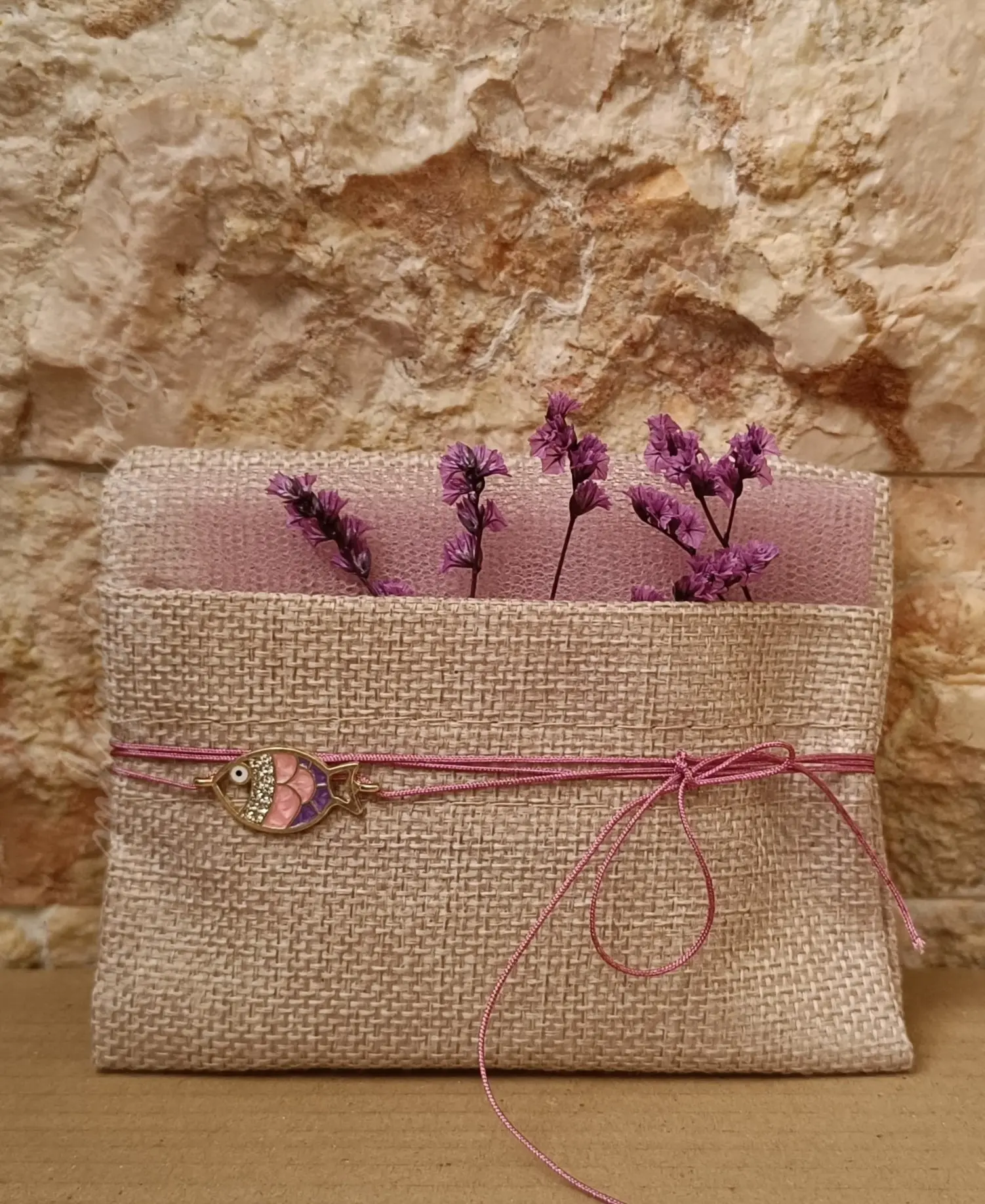 Nature in Pocket (purple) - μπομπονιέρες, Μωβ, Λιλά, Μπεζ, Ροζ (1)
