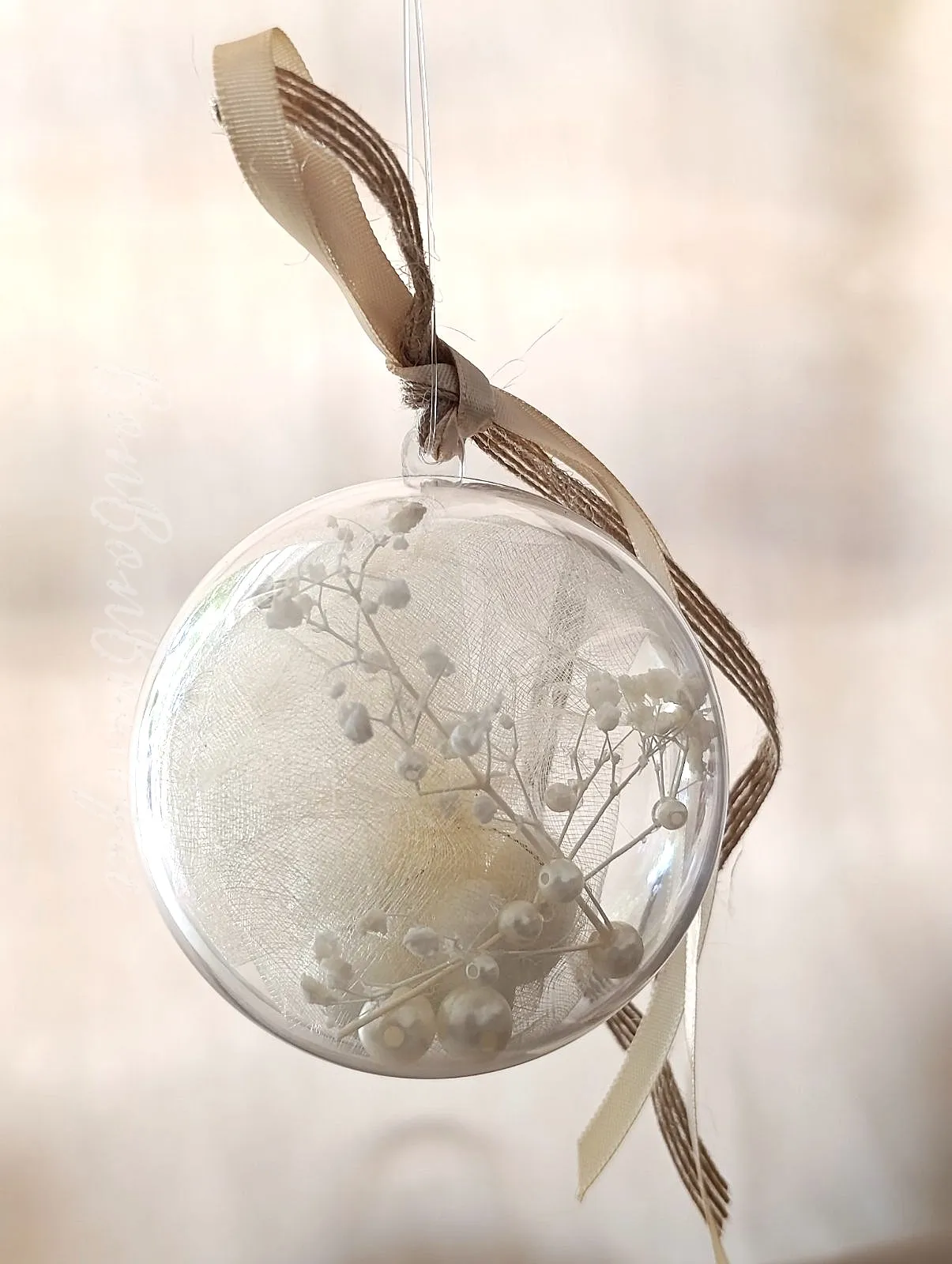 Fairy Bubbles (pearl) - μπομπονιέρες, Εκρού/ Ιβουάρ (1)
