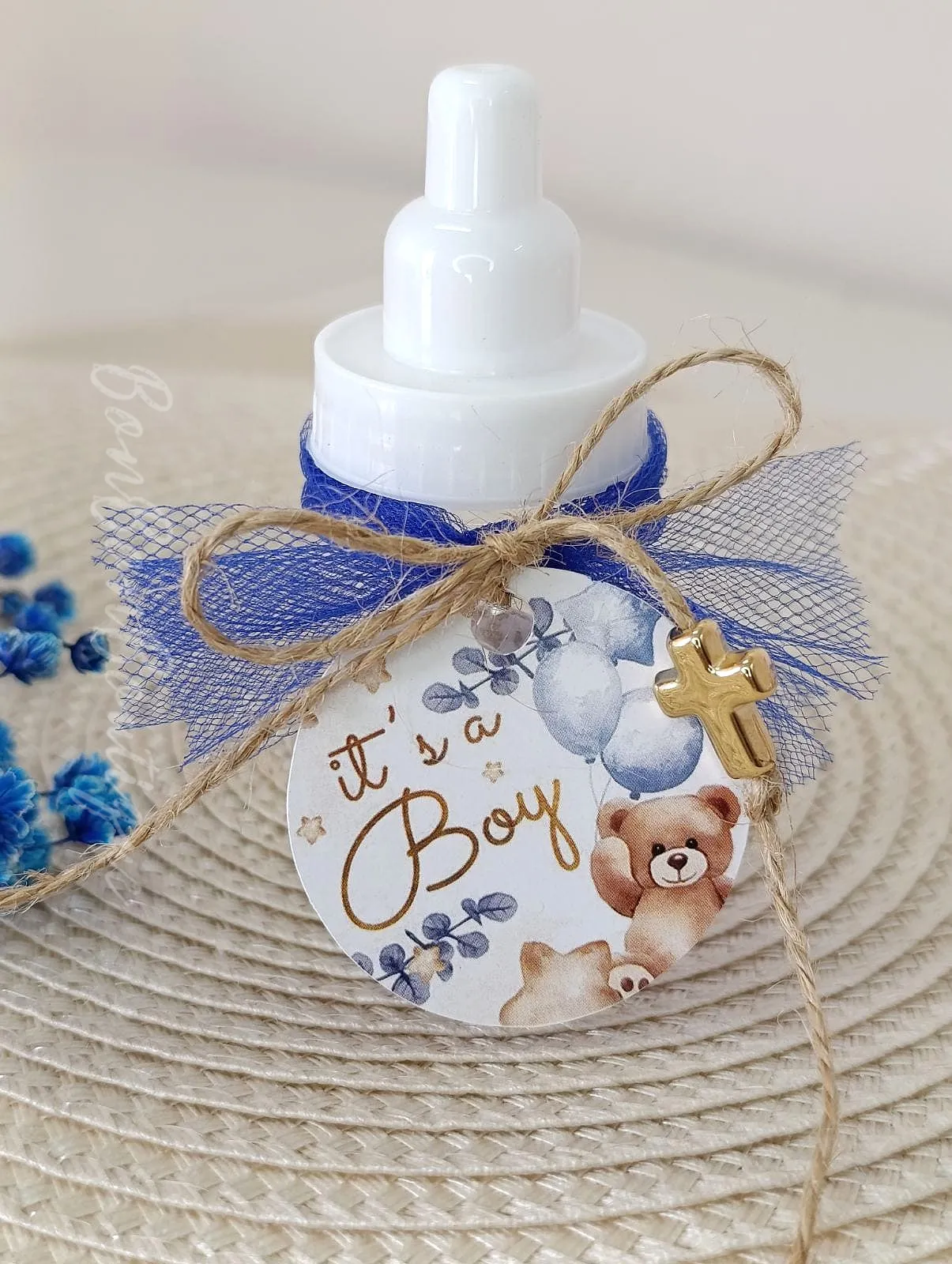 Welcome Baby (it's a boy) - μπομπονιέρες, Κέρασμα γέννας/μαιευτηρίου, Μπλε (1)