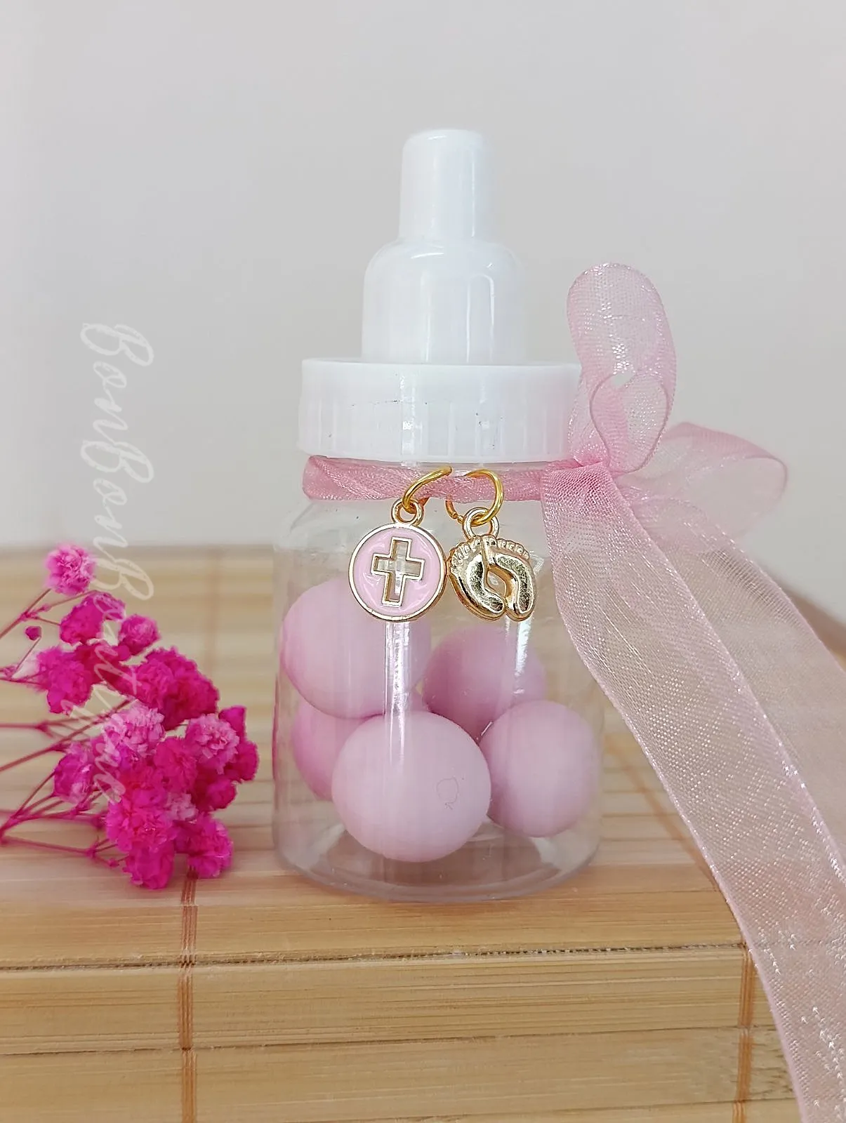 Welcome Baby (pink) - μπομπονιέρες, Κέρασμα γέννας/μαιευτηρίου, Ροζ (1)