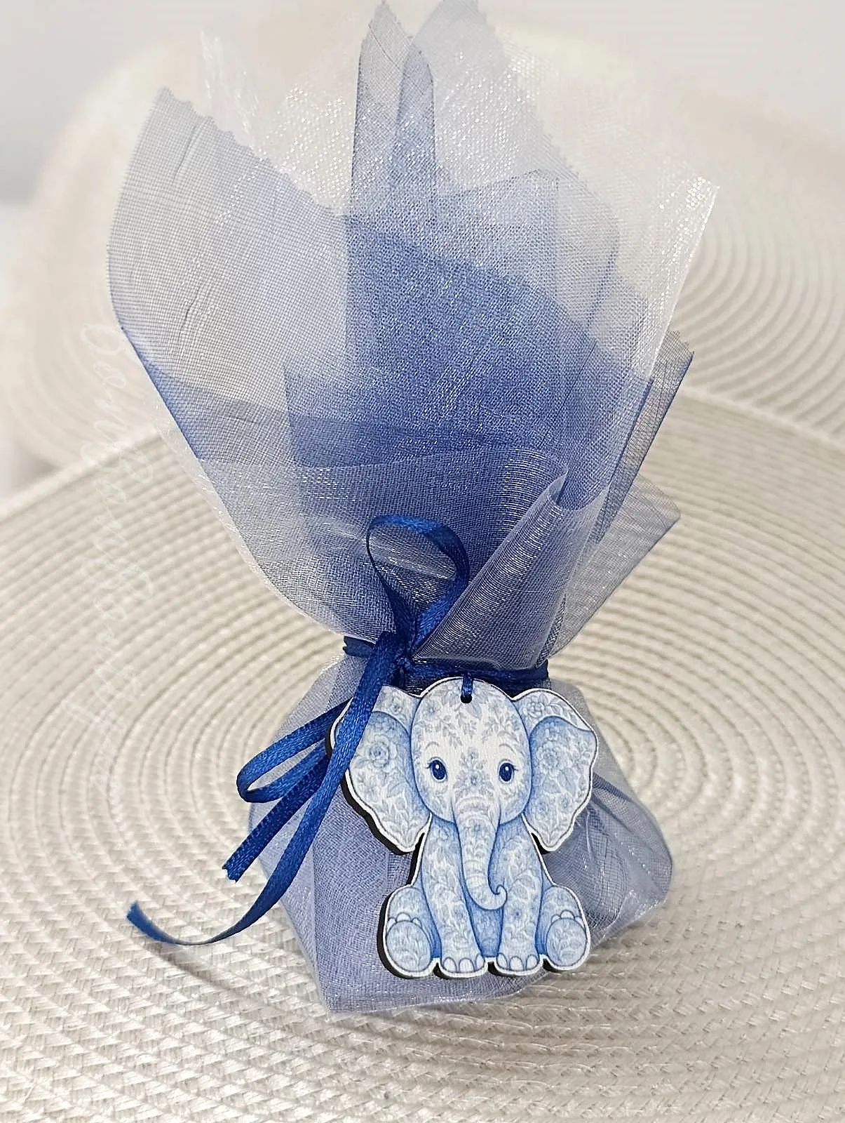 Love Jungle (blue elephant) - μπομπονιέρες, Μπλε (1)